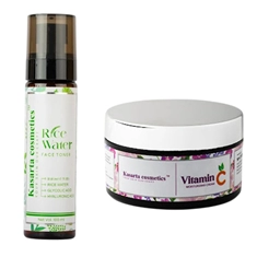Rice Water Face Toner and Vitamin C Face Moisturizer Combo Set
